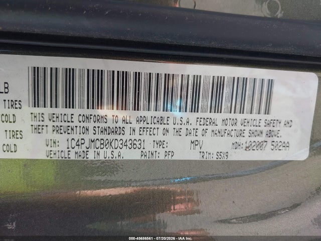 Jeep Cherokee Latitude 4x4 2019 1C4PJMCB0KD343631 Image 9