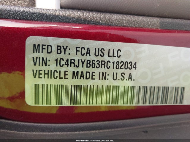 Продаж на аукціоні авто 2024 Jeep Grand Cherokee 4xe, vin: 1C4RJYB63RC182034, номер лоту: 45686813