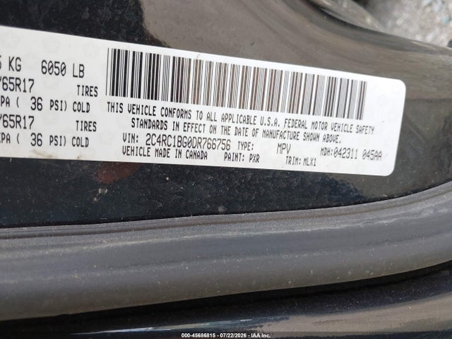 Aukcja sprzedaży 2013 Chrysler Town & Country Touring, vin: 2C4RC1BG0DR766756, numer aukcji: 45686815