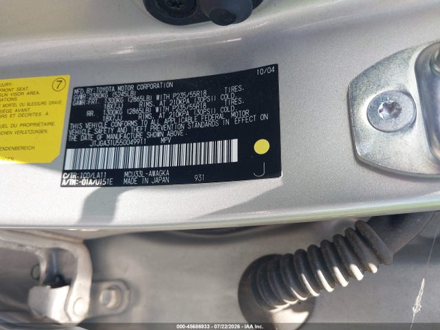 Продажа на аукционе авто 2005 Lexus Rx 330, vin: JTJGA31U550049911, номер лота: 45686933