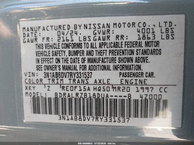 Nissan Sentra Sr Xtronic Cvt 2024 3N1AB8DV7RY331537 Image 9