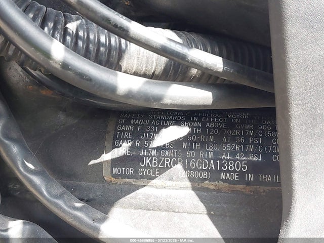 Kawasaki Zr800 B 2016 JKBZRCB16GDA13805 Image 10