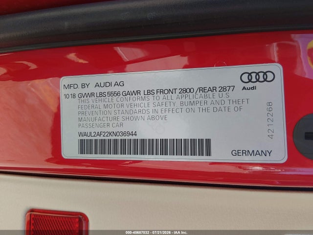 Audi A6 55 Premium 2019 WAUL2AF22KN036944 Image 9