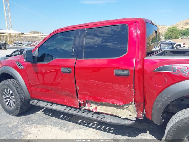 2020 Ford F-150 Raptor მანქანა იყიდება აუქციონზე, vin: 1FTFW1RG6LFB13984, აუქციონის ნომერი: 45687068