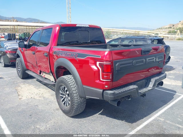 2020 Ford F-150 Raptor მანქანა იყიდება აუქციონზე, vin: 1FTFW1RG6LFB13984, აუქციონის ნომერი: 45687068