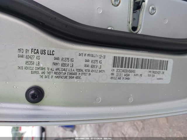 Продажа на аукционе авто 2019 Chrysler 300 Touring, vin: 2C3CCARG5KH566491, номер лота: 45687285