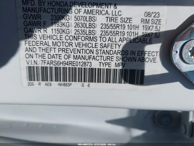 7FARS6H94RE012873 Honda Cr-v Hybrid Sport Touring