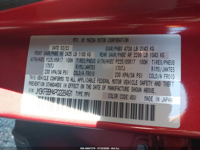 Mazda Cx-5 2.5 S Select 2023 JM3KFBBM4P0228491 Image 9