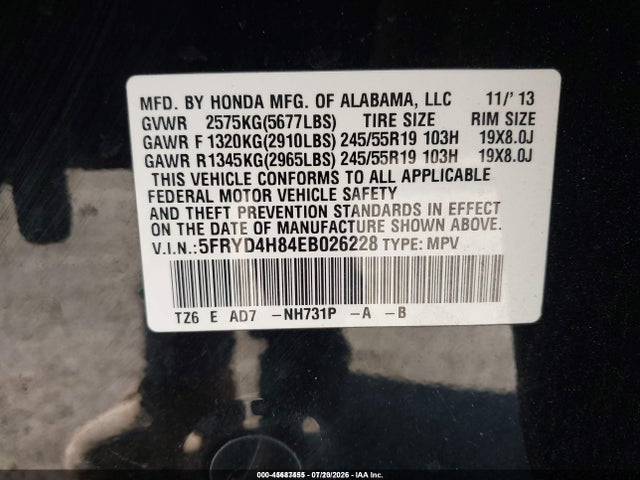 Продаж на аукціоні авто 2014 Acura Mdx Advance Pkg W/entertainment Pkg, vin: 5FRYD4H84EB026228, номер лоту: 45687455