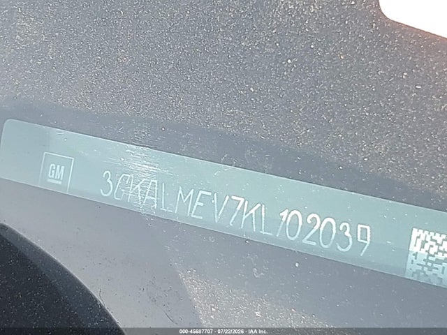 45687707 :رقم المزاد ، 3GKALMEV7KL102039 vin ، 2019 Gmc Terrain Sle مزاد بيع
