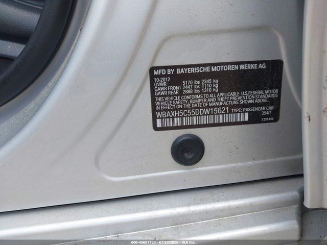 Aukcja sprzedaży 2013 Bmw 528i Xdrive, vin: WBAXH5C55DDW15621, numer aukcji: 45687733