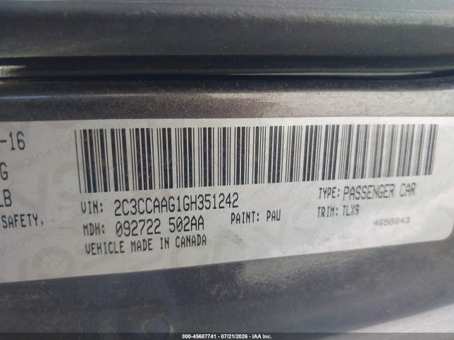 Chrysler 300 Anniversary Edition 2016 2C3CCAAG1GH351242 Image 9