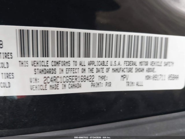 Aukcja sprzedaży 2014 Chrysler Town & Country Touring-l, vin: 2C4RC1CG5ER168422, numer aukcji: 45687832