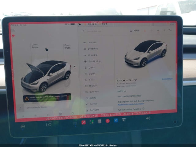 Продаж на аукціоні авто 2023 Tesla Model Y Awd/long Range Dual Motor All-wheel Drive, vin: 7SAYGDEE5PF834693, номер лоту: 45687955