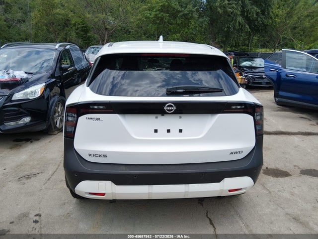 2025 Nissan Kicks Sv Intelligent Awd მანქანა იყიდება აუქციონზე, vin: 3N8AP6CB8SL357629, აუქციონის ნომერი: 45687962