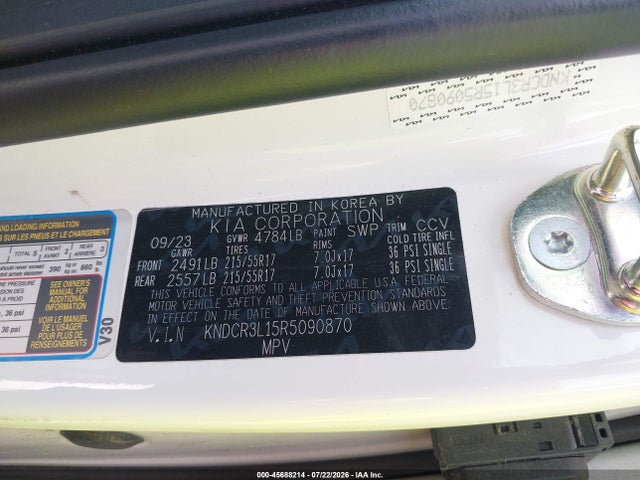 KIA Niro Ev Wind 2024 KNDCR3L15R5090870 Image 9