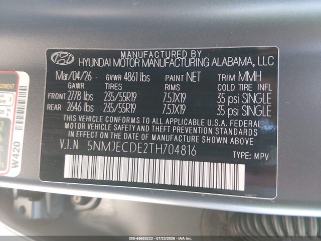 Hyundai Tucson Limited 2026 5NMJECDE2TH704816 Image 9