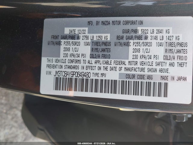 Mazda Cx-9 Touring Plus 2023 JM3TCBAY9P0649480 Image 9