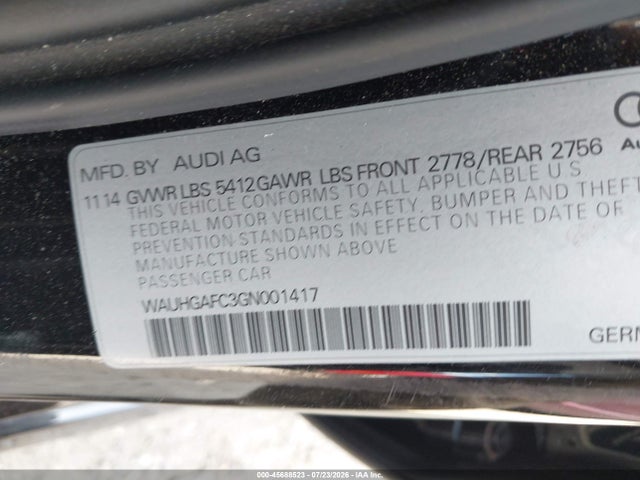 WAUHGAFC3GN001417 Audi A6 3.0t Prestige