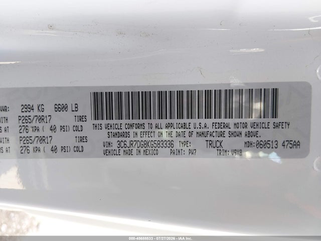 RAM 1500 Classic 2019 3C6JR7DG8KG583336 Image 9