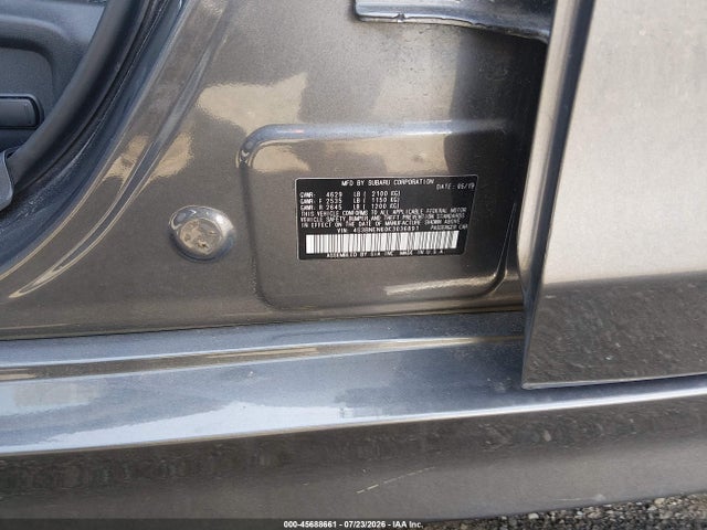 2019 Subaru Legacy 3.6r Limited მანქანა იყიდება აუქციონზე, vin: 4S3BNEN60K3036891, აუქციონის ნომერი: 45688661