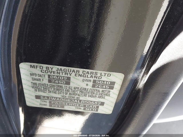 Продажа на аукционе авто 2010 Jaguar Xf Premium, vin: SAJWA0GB3ALR55682, номер лота: 45688840