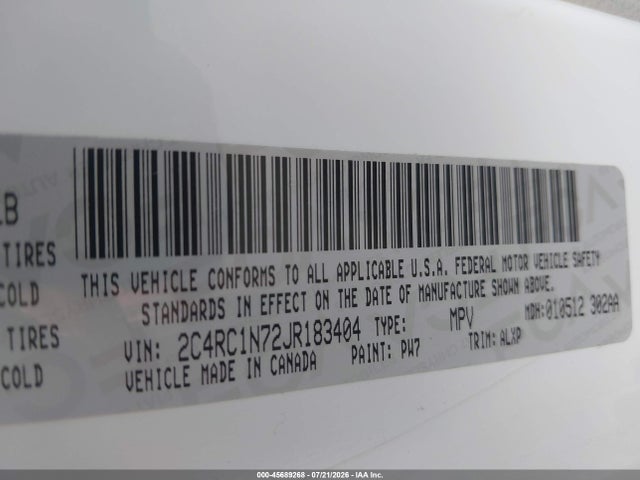 Chrysler Pacifica Hybrid Limited 2018 2C4RC1N72JR183404 Image 9
