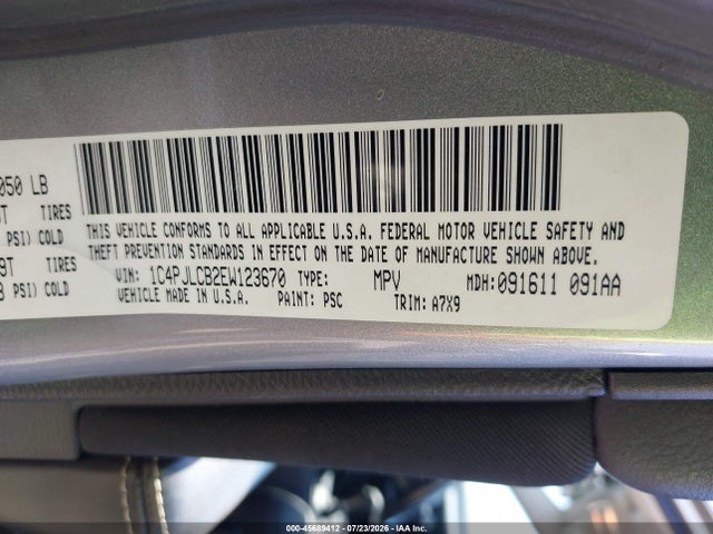 Jeep Cherokee Latitude 2014 1C4PJLCB2EW123670 Image 9