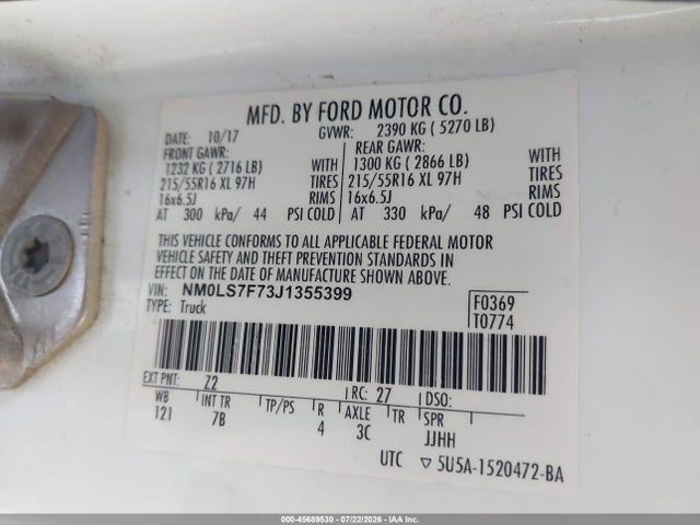 Ford Transit Connect Xlt 2018 NM0LS7F73J1355399 Image 9