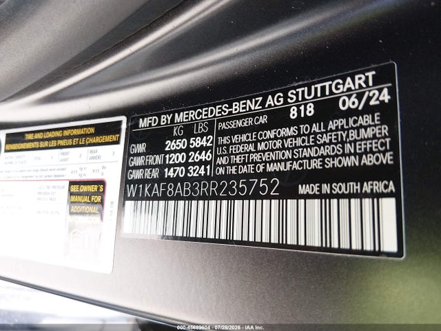 Mercedes-Benz Amg C 63 S E Performance 2024 W1KAF8AB3RR235752 Image 9