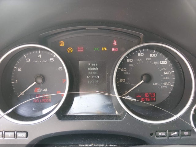 45689683 :رقم المزاد ، WUARL48H65K900481 vin ، 2005 Audi S4 مزاد بيع