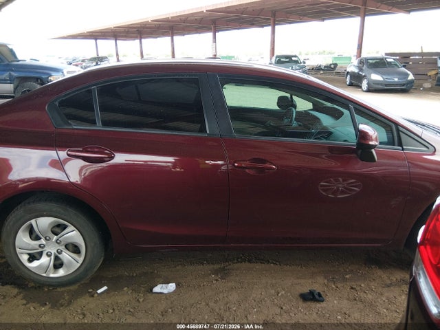 45689747 :رقم المزاد ، 19XFB2F59DE076963 vin ، 2013 Honda Civic Lx مزاد بيع