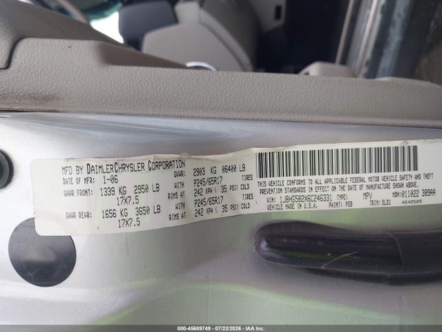 Продаж на аукціоні авто 2006 Jeep Commander Limited, vin: 1J8HG582X6C246331, номер лоту: 45689749