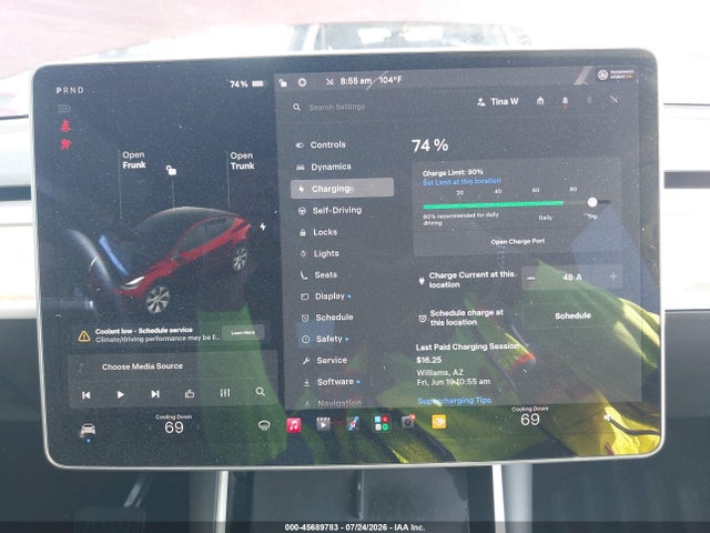 Продажа на аукционе авто 2021 Tesla Model Y Long Range Dual Motor All-wheel Drive, vin: 5YJYGDEE4MF087290, номер лота: 45689783