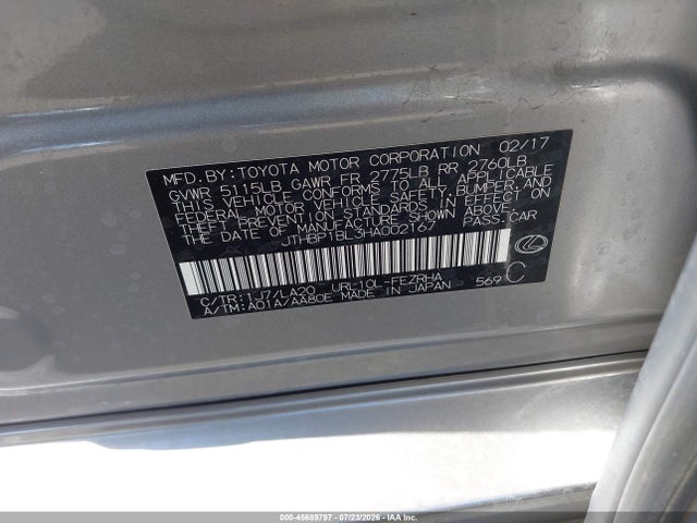 Lexus GS F 2017 JTHBP1BL3HA002167 Image 9