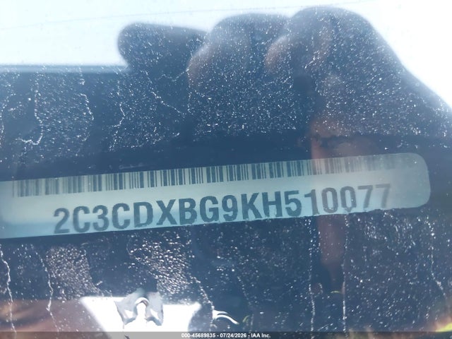 45689835 :رقم المزاد ، 2C3CDXBG9KH510077 vin ، 2019 Dodge Charger Sxt مزاد بيع