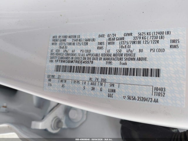 Ford F-350 Xl 2024 1FT8W3BM7REE45578 Image 8