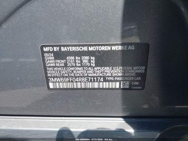 3MW69FF04R8E71174 BMW 330I