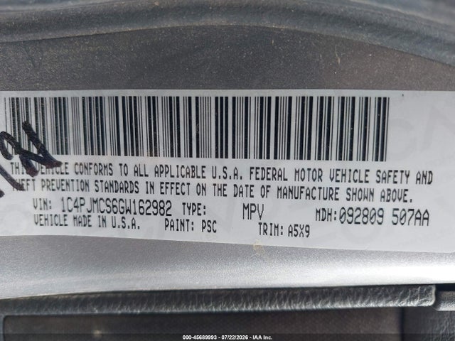 Продажа на аукционе авто 2016 Jeep Cherokee Latitude, vin: 1C4PJMCS6GW162982, номер лота: 45689993