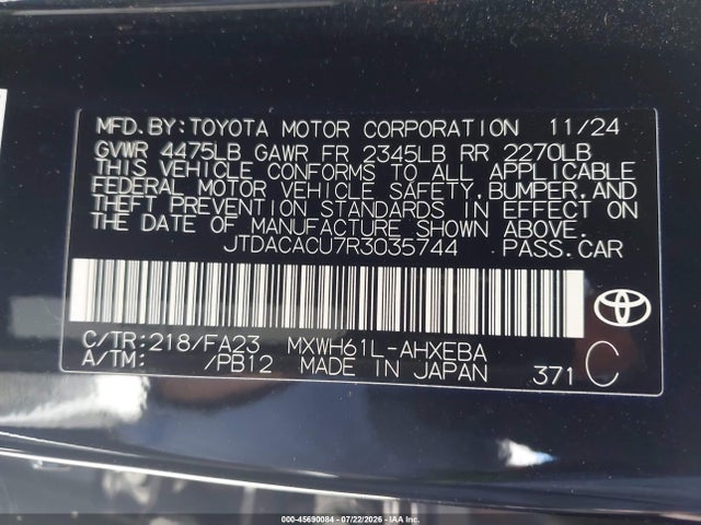 Toyota Prius Prime Se 2024 JTDACACU7R3035744 Image 9