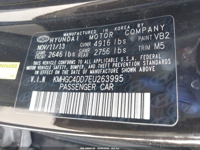 Hyundai Genesis 3.8 2014 KMHGC4DD7EU263995 Image 9