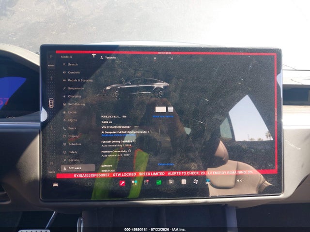 Aukcja sprzedaży 2025 Tesla Model S Rear-wheel Drive, vin: 5YJSA1E51SF550957, numer aukcji: 45690161