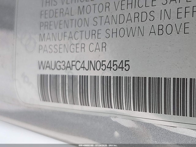 Продажа на аукционе авто 2018 Audi A6 3.0t Premium Plus, vin: WAUG3AFC4JN054545, номер лота: 45690169