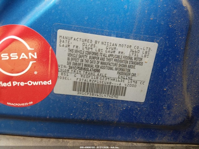 3N1CP5BV6SL474090 Nissan Kicks Play S