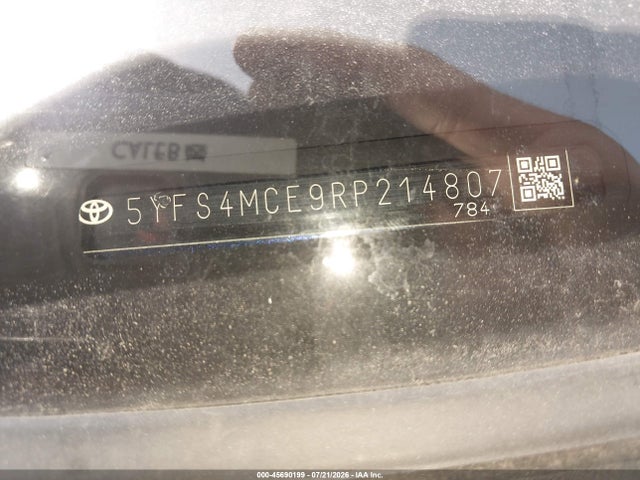 2024 Toyota Corolla Se მანქანა იყიდება აუქციონზე, vin: 5YFS4MCE9RP214807, აუქციონის ნომერი: 45690199