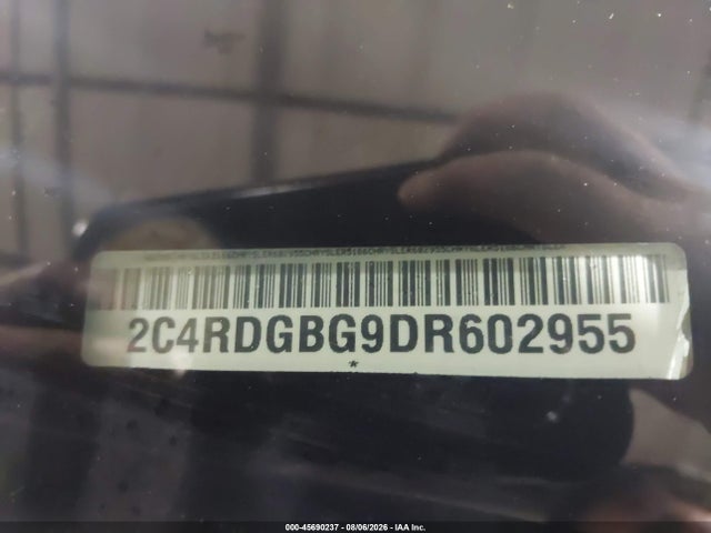45690237 :رقم المزاد ، 2C4RDGBG9DR602955 vin ، 2013 Dodge Grand Caravan Se مزاد بيع