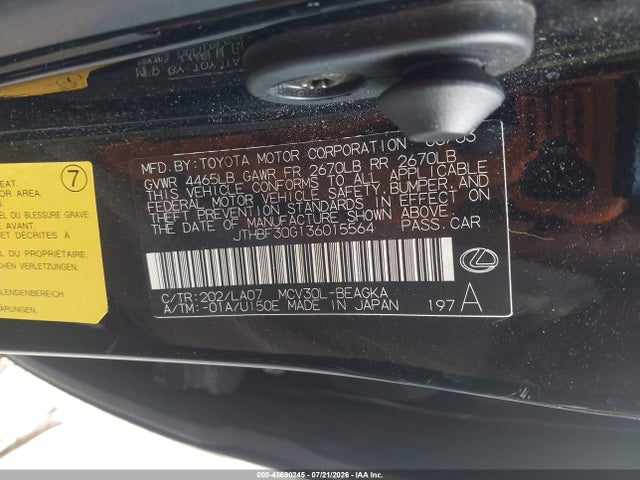 Продаж на аукціоні авто 2003 Lexus Es 300, vin: JTHBF30G136015564, номер лоту: 45690245