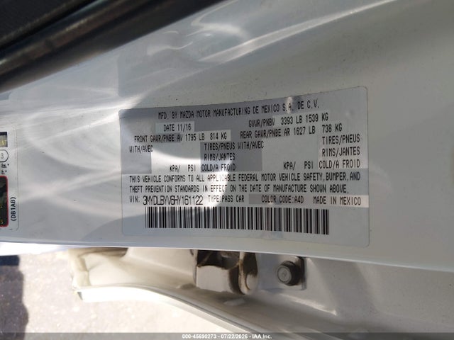 3MYDLBYV6HY161122 Toyota YARIS IA