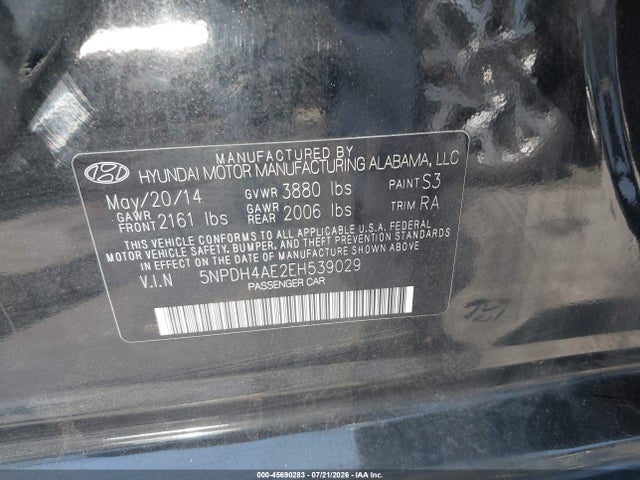 Hyundai ELANTRA SE 2014 5NPDH4AE2EH539029 Image 9