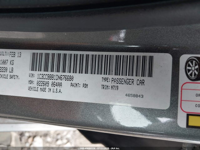 Aukcja sprzedaży 2013 Chrysler 200 Touring, vin: 1C3CCBBB1DN676680, numer aukcji: 45690326